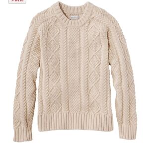 L.L. Bean Women's Signature Cotton Fisherman Sweater, Crewneck Sz. Medium